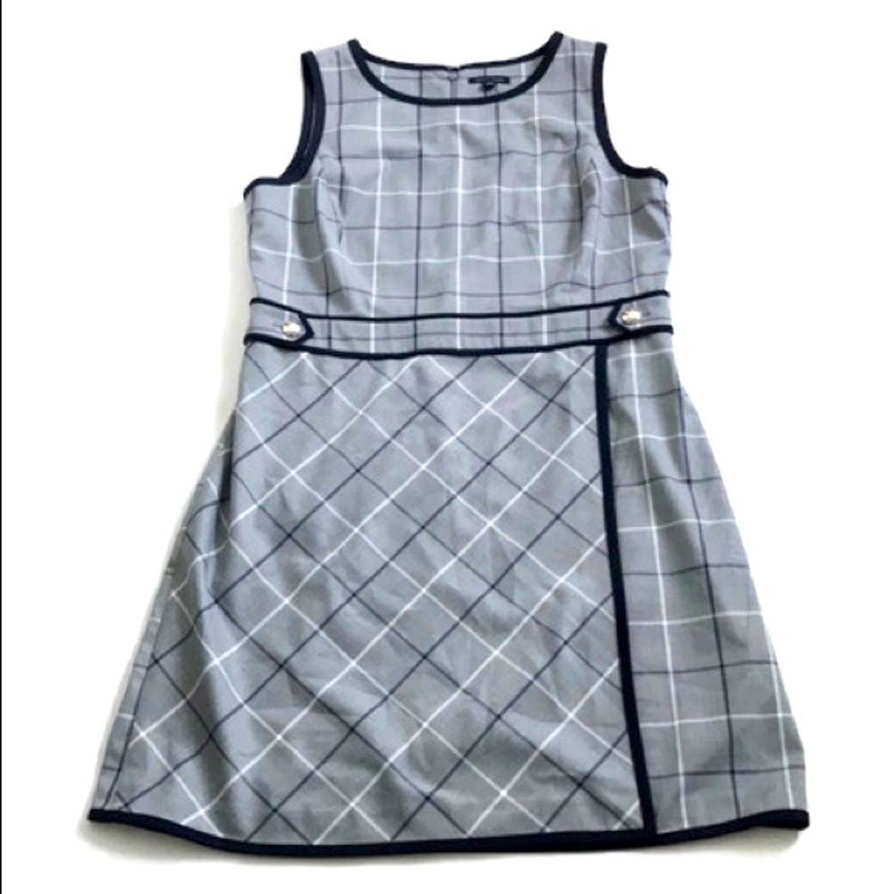 NWT Tommy Hilfiger Tartan Plaid Faux Wrap Dress 16